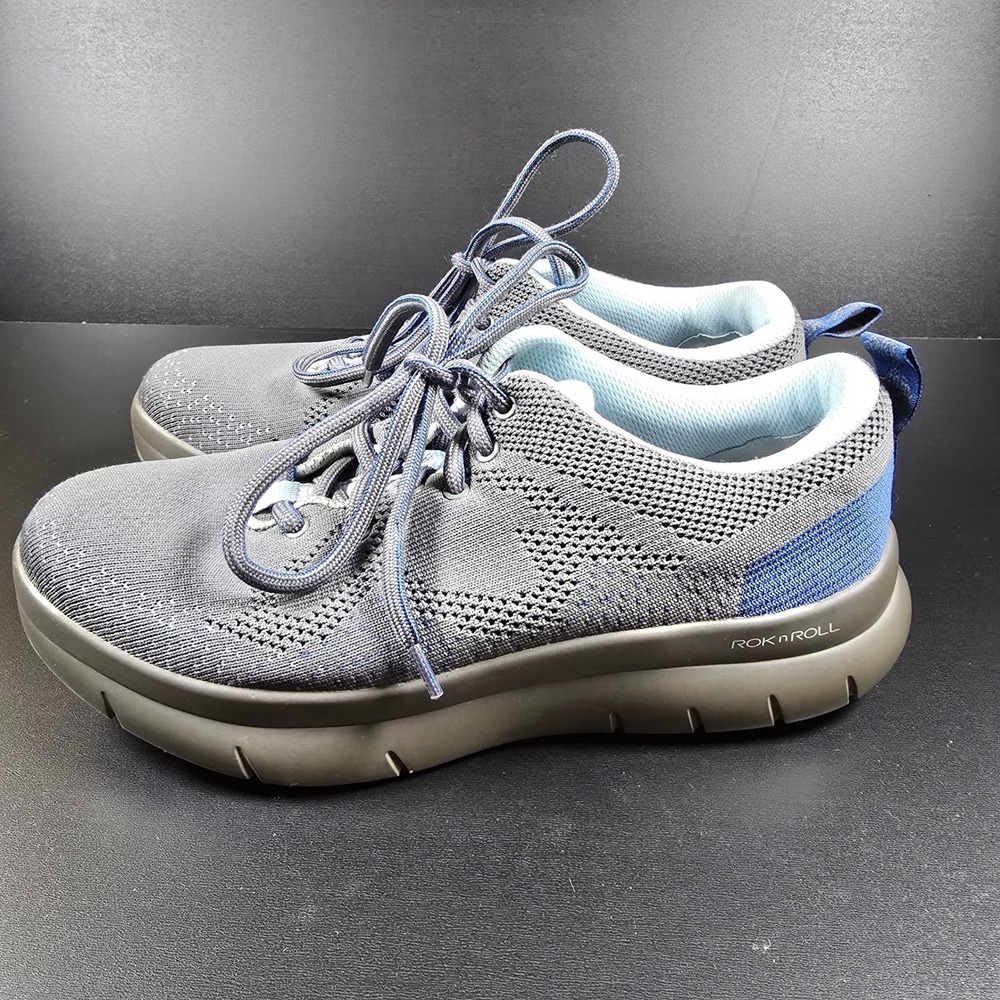 Alegria‎ Rok n Roll Sneakers Womens 40 Grey Blue RRRO-7620 Walking Shoes Comfort